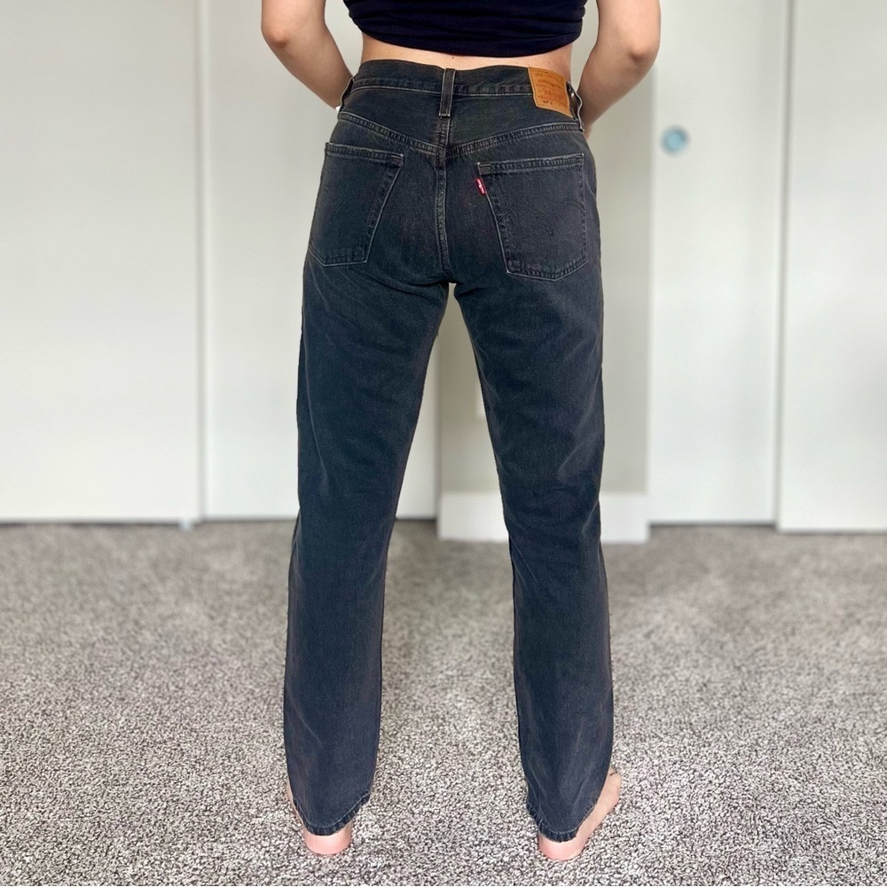 Levi's Big E Premium 501 S Jeans - Faded Black Wash - Grunge Streetwear -Size 27